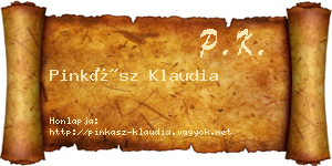 Pinkász Klaudia névjegykártya